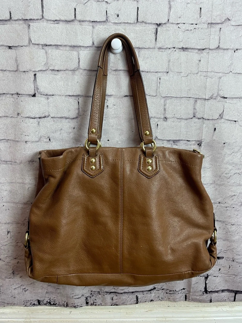 Coach Ashley purse tan brown project bag